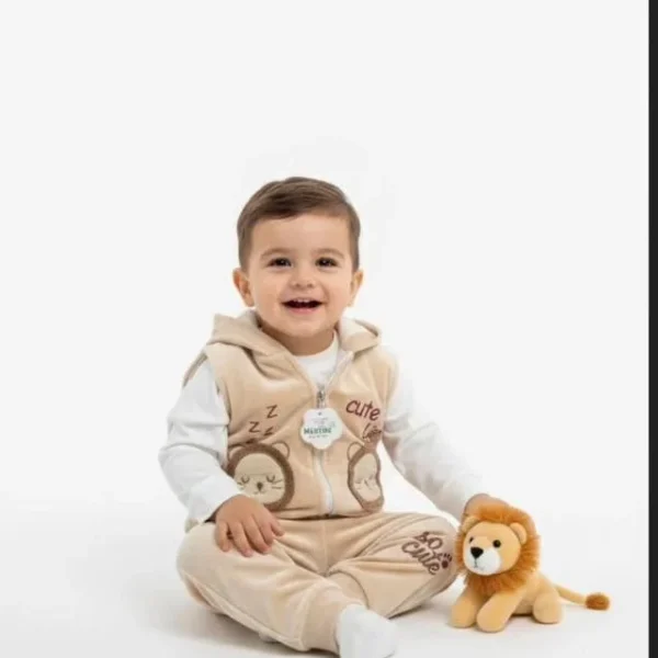 ست سه تیکه پسرانه طرح شیر